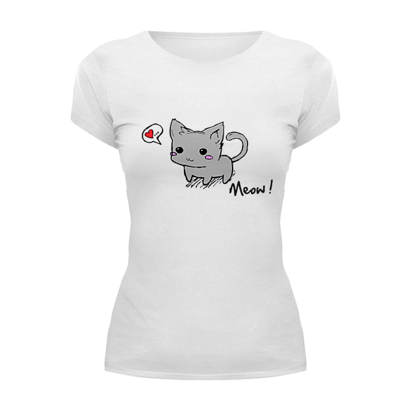 Printio Футболка Wearcraft Premium Котик мяу printio футболка для собак котик мяу