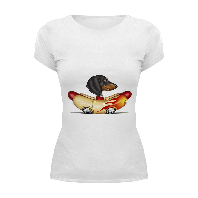 Printio Футболка Wearcraft Premium Wiener hot rod женская футболка такса мультяшная собака коричневый s белый