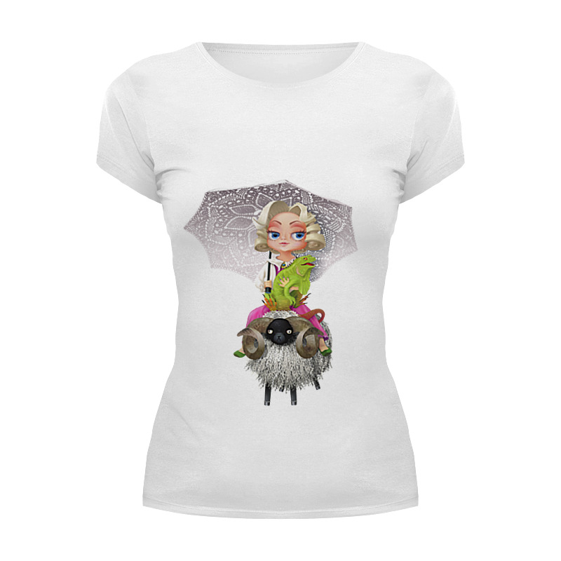 Printio Футболка Wearcraft Premium Девочка на баране printio футболка wearcraft premium slim fit девочка на баране