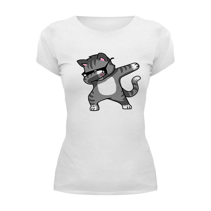 printio футболка wearcraft premium скелет танцует дэб Printio Футболка Wearcraft Premium Кот танцует дэб