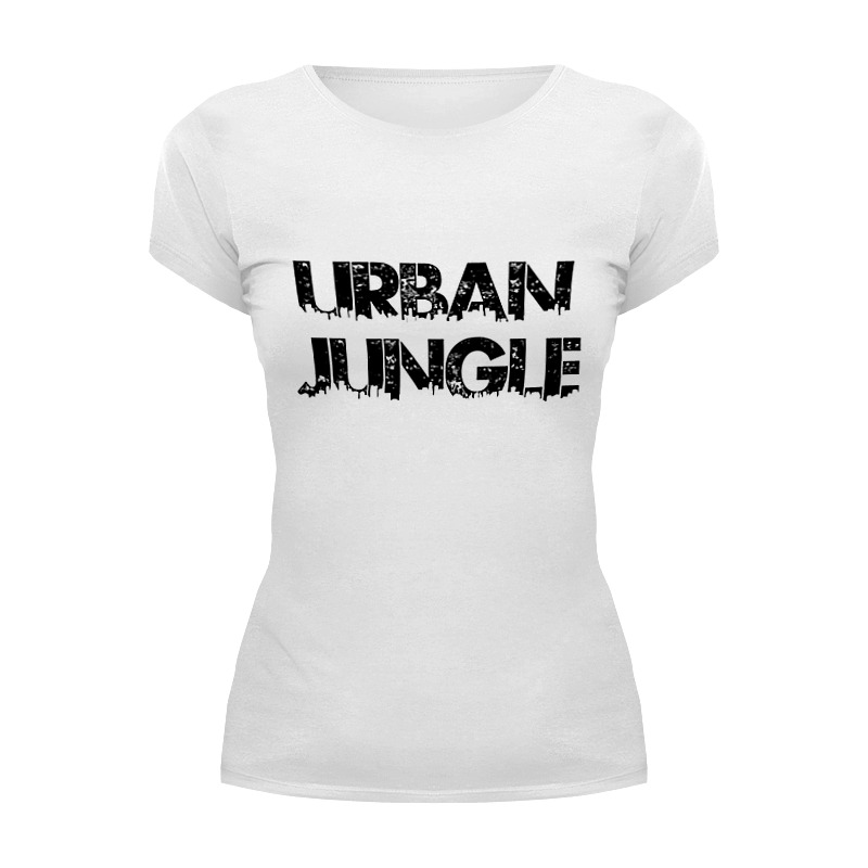 printio футболка классическая городские джунгли надпись Printio Футболка Wearcraft Premium Городские джунгли - надпись