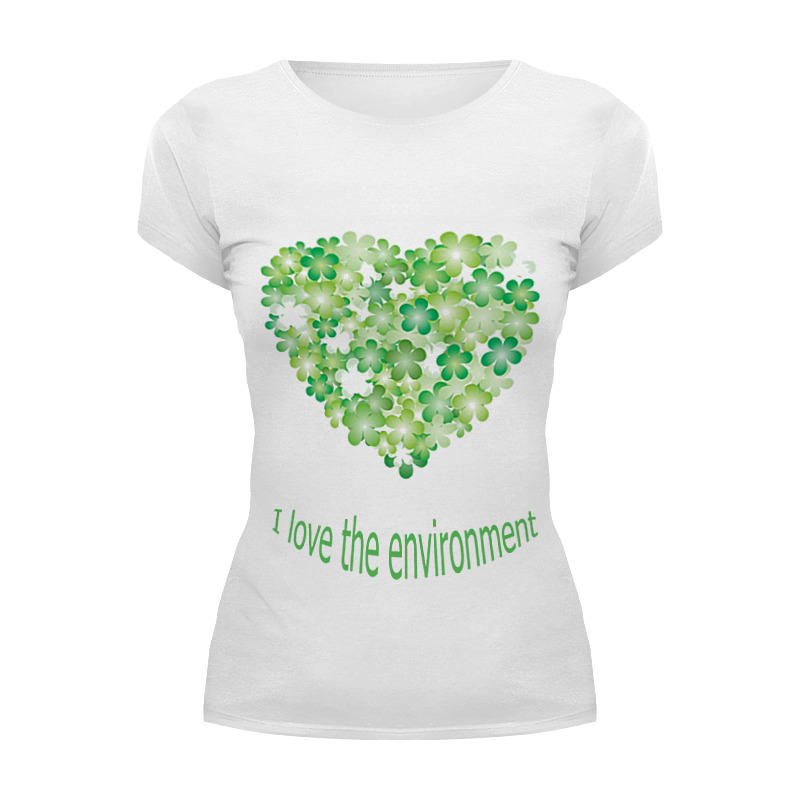 Printio Футболка Wearcraft Premium Люблю окружающую среду женская футболка люблю футбол футбольный мяч в сердце l белый