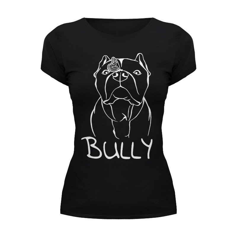 Printio Футболка Wearcraft Premium Bully с бабочкой женская футболка милый корги подарок любителю собак s белый