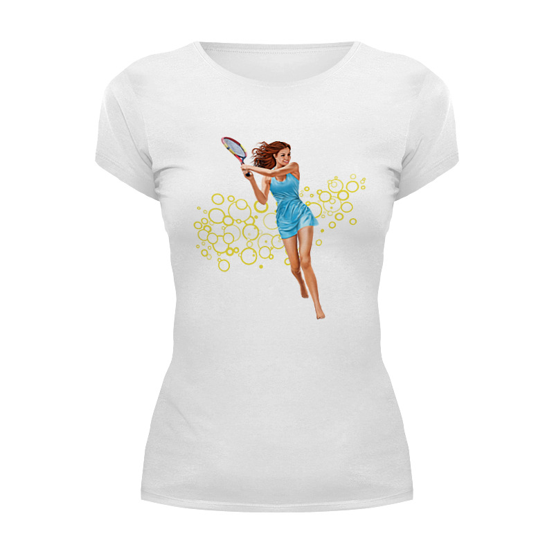 Printio Футболка Wearcraft Premium Девушка с теннисной ракеткой printio футболка с полной запечаткой женская девушка с теннисной ракеткой