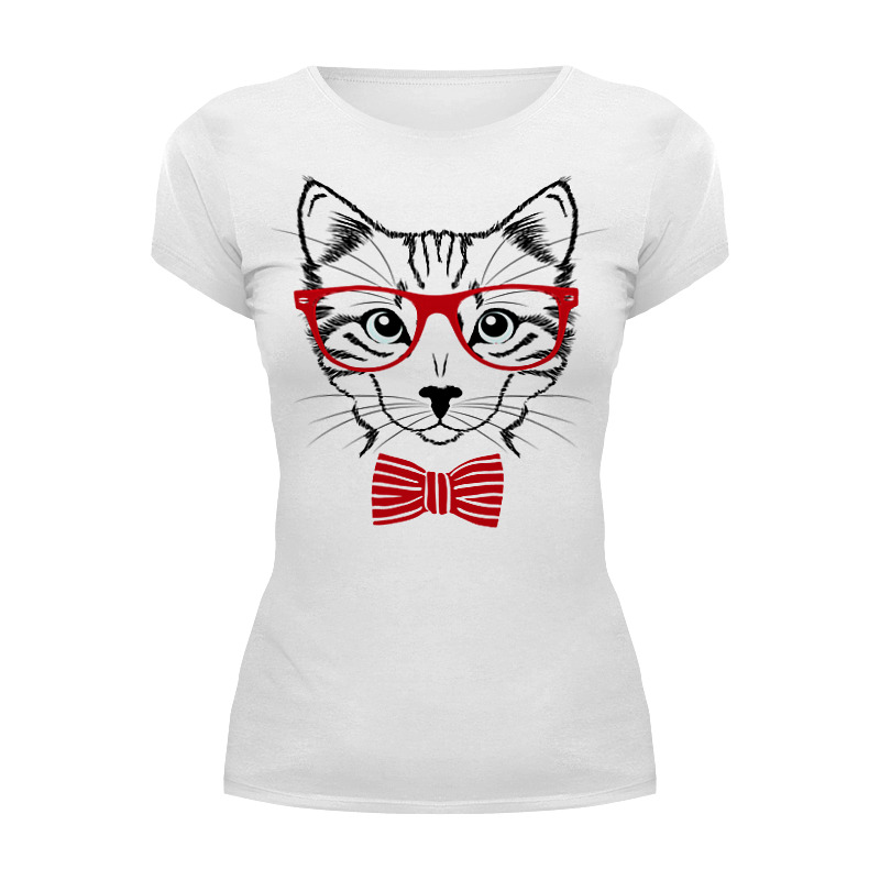 Printio Футболка Wearcraft Premium Кот-хипстер