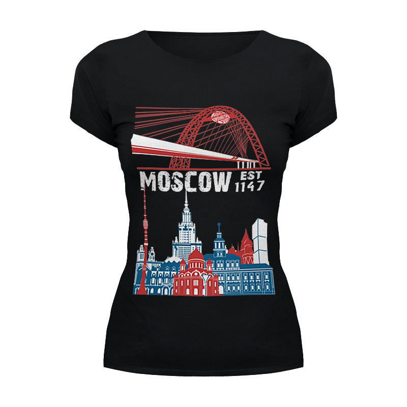 Printio Футболка Wearcraft Premium Moscow. established in 1147 printio футболка wearcraft premium slim fit moscow established in 1147