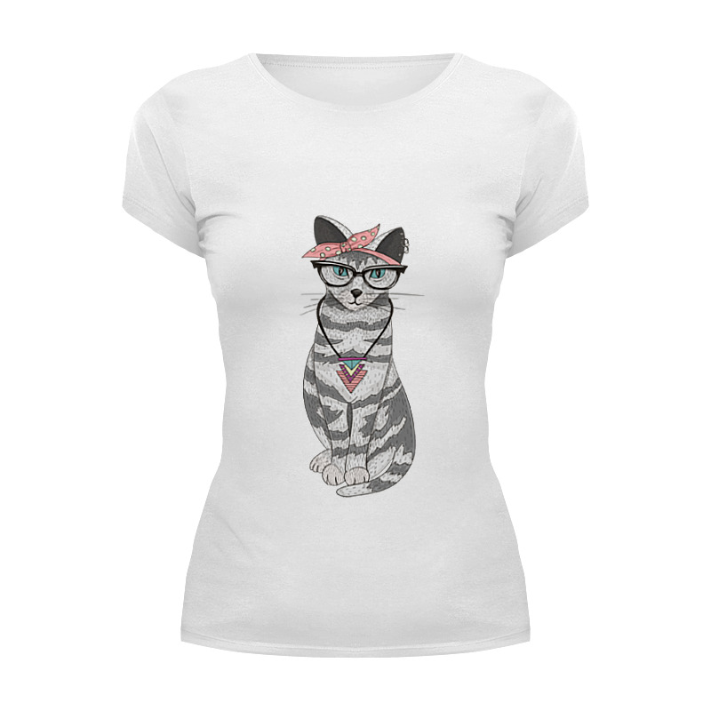 Printio Футболка Wearcraft Premium Gansta cat printio толстовка wearcraft premium унисекс мяу кошка