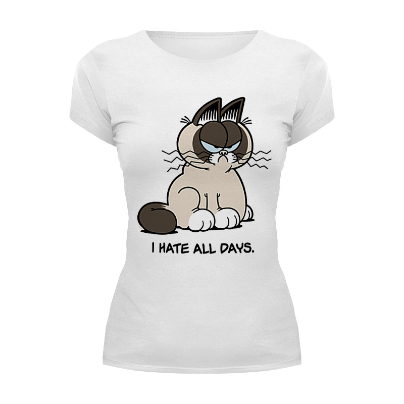 Printio Футболка Wearcraft Premium Грустный кот (grumpy cat) printio футболка wearcraft premium black cat черная кошка