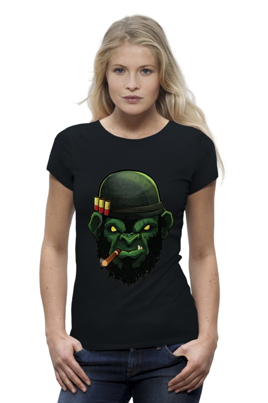 Printio Футболка Wearcraft Premium War monkey/обезьяна printio футболка с полной запечаткой для девочек war monkey обезьяна