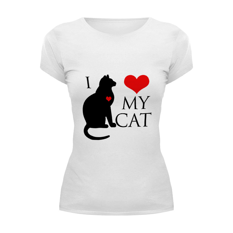 Printio Футболка Wearcraft Premium Я люблю своего кота printio толстовка wearcraft premium унисекс я люблю своего кота