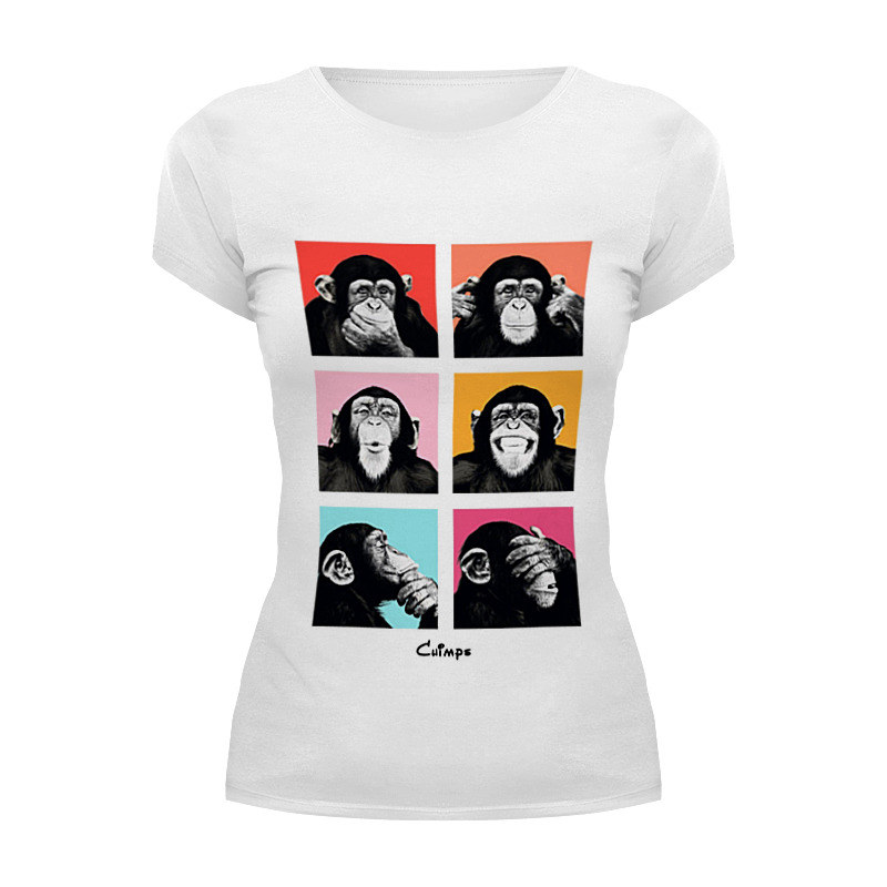 Printio Футболка Wearcraft Premium Chimps - шимпанзе. мужская футболка кибер обезьяна шимпанзе l белый
