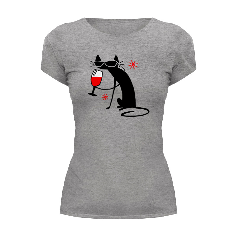 Printio Футболка Wearcraft Premium Кот с бокалом вина printio футболка wearcraft premium кот с бокалом вина