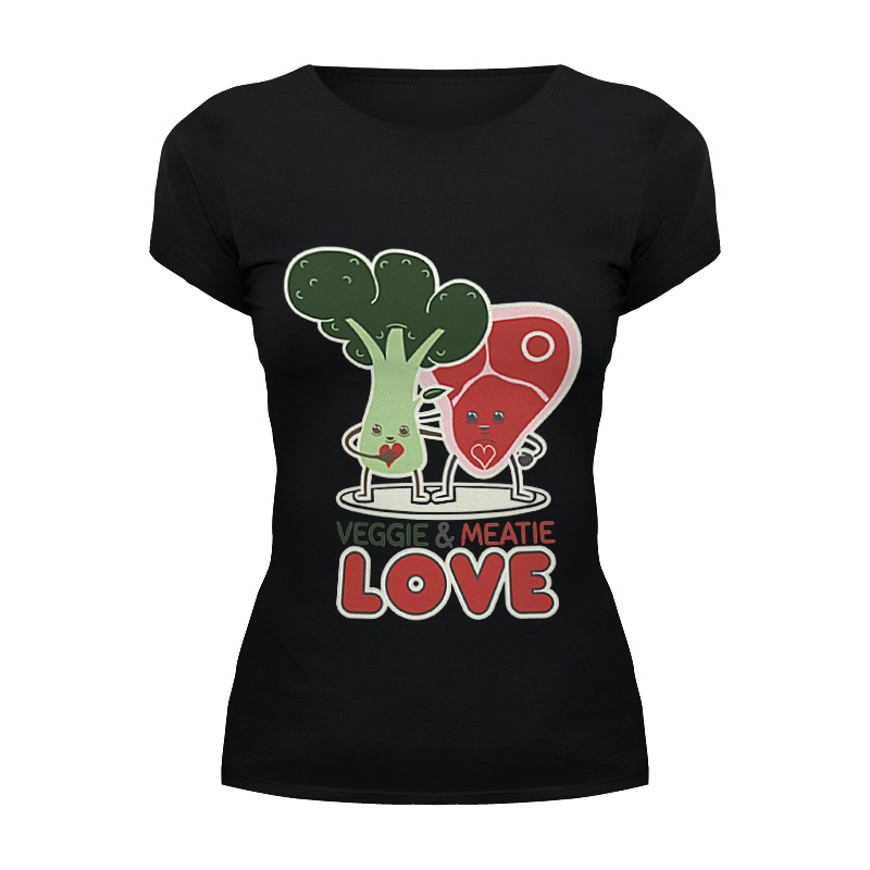 Printio Футболка Wearcraft Premium Овощно-мясная любовь printio свитшот унисекс хлопковый овощно мясная любовь