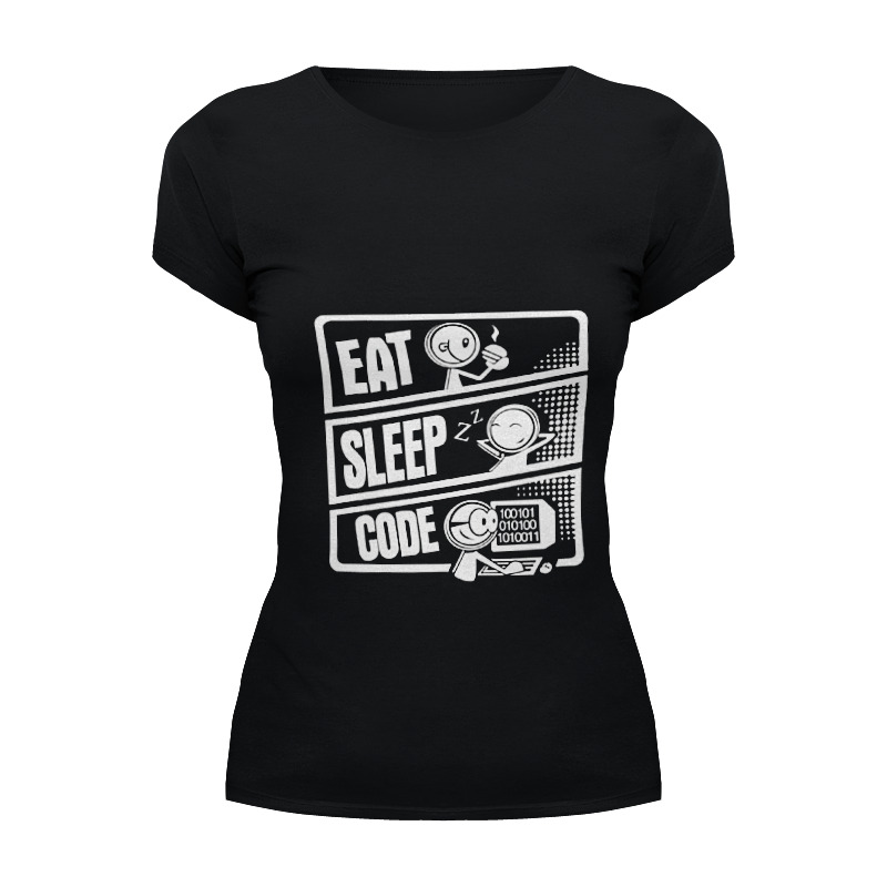 Printio Футболка Wearcraft Premium Eat, sleep, code printio футболка wearcraft premium eat sleep dive