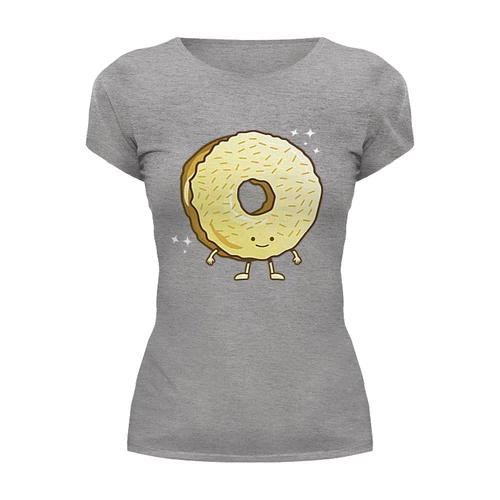 Заказать женскую футболку в Москве. Футболка базовая Пончик (Donut) от coolmag - готовые дизайны и нанесение принтов.