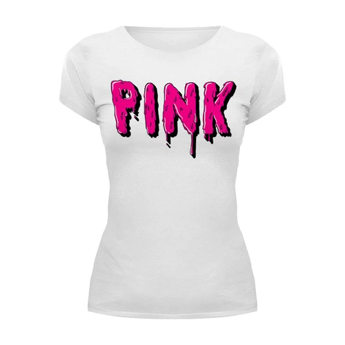 Заказать женскую футболку в Москве. Футболка базовая Pink  от ПРИНТЫ ПЕЧАТЬ  - готовые дизайны и нанесение принтов.