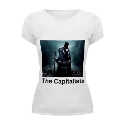 Заказать женскую футболку в Москве. Футболка базовая Капиталист от nomadrnd@yandex.ru - готовые дизайны и нанесение принтов.