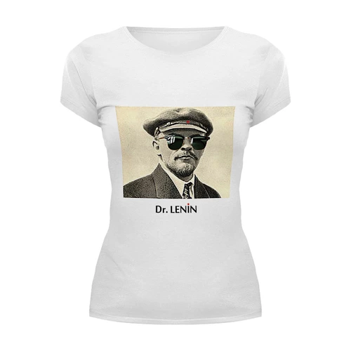 Заказать женскую футболку в Москве. Футболка базовая Dr. Lenin от joseph - готовые дизайны и нанесение принтов.