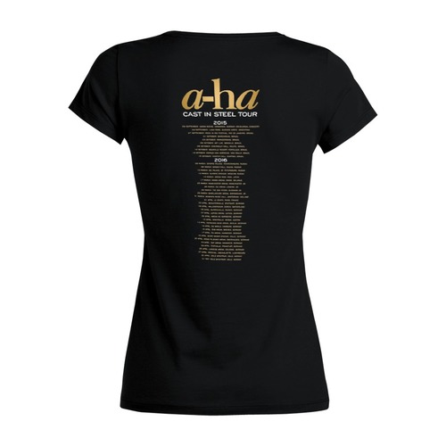 Заказать женскую футболку в Москве. Футболка базовая a-ha / Cast In Steel Tour от OEX design - готовые дизайны и нанесение принтов.