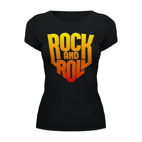 Заказать женскую футболку в Москве. Футболка базовая Rock-n-Roll от balden - готовые дизайны и нанесение принтов.