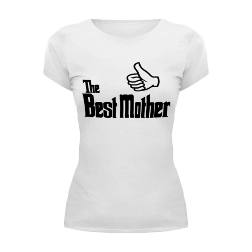 Заказать женскую футболку в Москве. Футболка базовая Лучшая Мама (Best Mother) от coolmag - готовые дизайны и нанесение принтов.