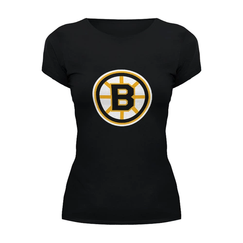 Заказать женскую футболку в Москве. Футболка базовая Boston Bruins / NHL USA от KinoArt - готовые дизайны и нанесение принтов.