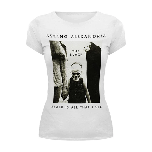 Заказать женскую футболку в Москве. Футболка базовая Asking Alexandria от geekbox - готовые дизайны и нанесение принтов.