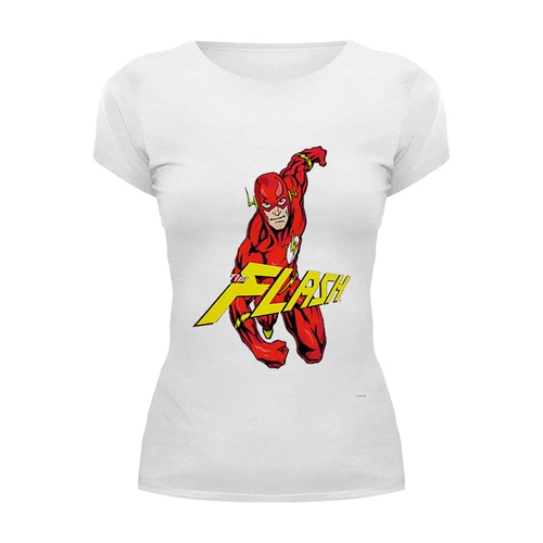 Заказать женскую футболку в Москве. Футболка базовая Flash от YellowCloverShop - готовые дизайны и нанесение принтов.