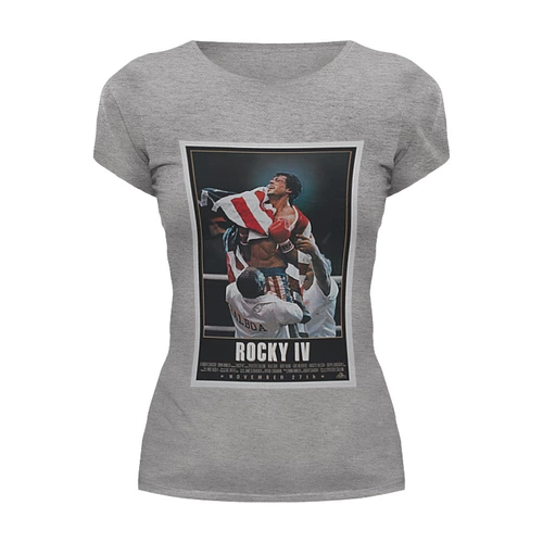 Заказать женскую футболку в Москве. Футболка базовая Rocky / Рокки от KinoArt - готовые дизайны и нанесение принтов.