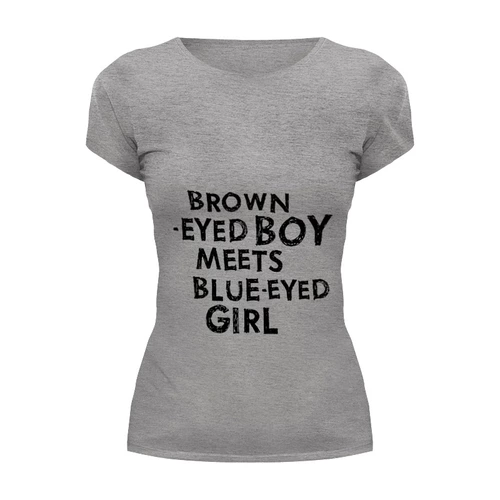 Заказать женскую футболку в Москве. Футболка базовая brown-eyed boy от barddak - готовые дизайны и нанесение принтов.