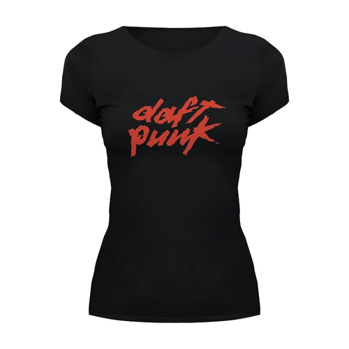 Заказать женскую футболку в Москве. Футболка базовая Daft Punk logo от KinoArt - готовые дизайны и нанесение принтов.