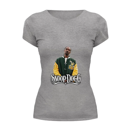 Заказать женскую футболку в Москве. Футболка базовая Snoop Dogg от wenabase - готовые дизайны и нанесение принтов.