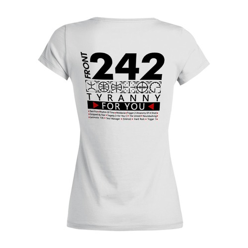 Заказать женскую футболку в Москве. Футболка базовая Front 242 / Tyranny ▷ For You ◁ от OEX design - готовые дизайны и нанесение принтов.