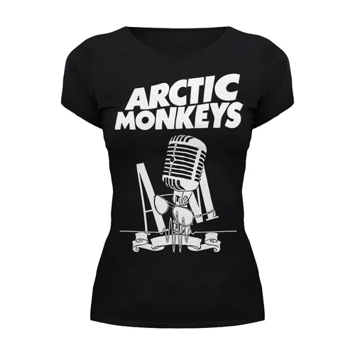 Заказать женскую футболку в Москве. Футболка базовая Arctic Monkeys от geekbox - готовые дизайны и нанесение принтов.