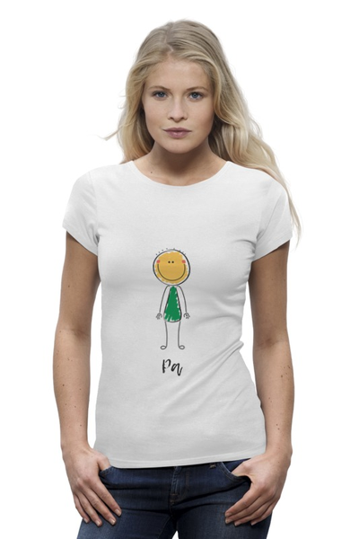 Заказать женскую футболку в Москве. Футболка базовая Pa's shirt от Maks Lange - готовые дизайны и нанесение принтов.