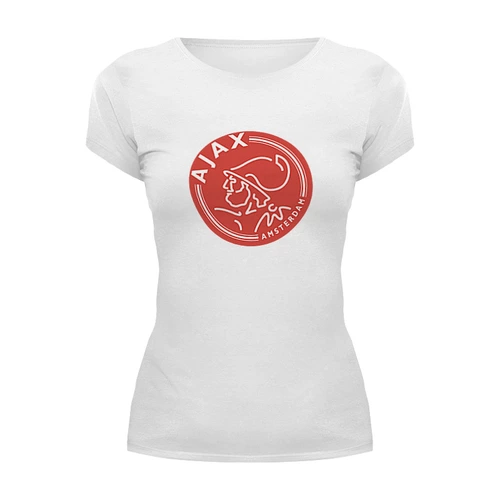 Заказать женскую футболку в Москве. Футболка базовая FC Ajax от THE_NISE  - готовые дизайны и нанесение принтов.