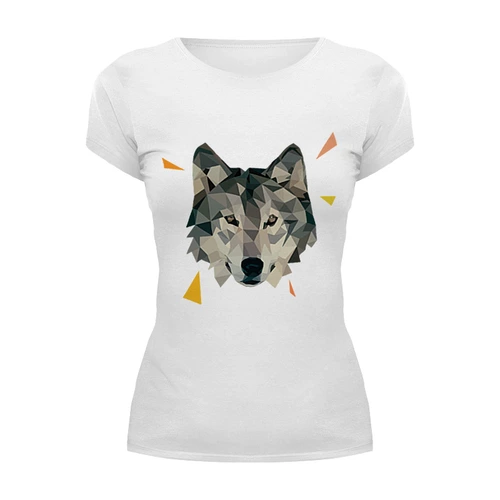 Заказать женскую футболку в Москве. Футболка базовая Волк (Wolf) от coolmag - готовые дизайны и нанесение принтов.