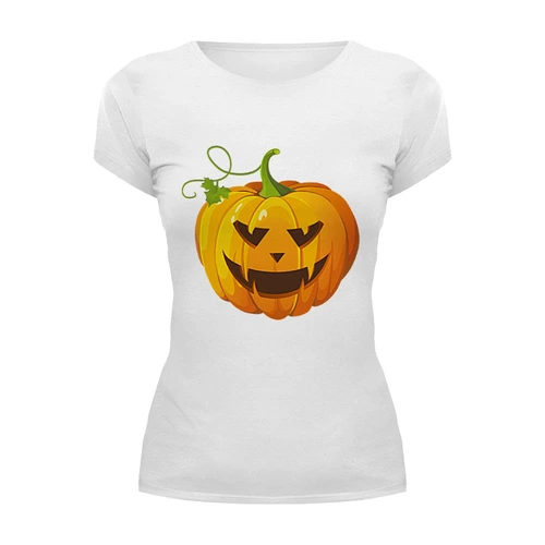 Заказать женскую футболку в Москве. Футболка базовая Halloween от Jimmy Flash - готовые дизайны и нанесение принтов.