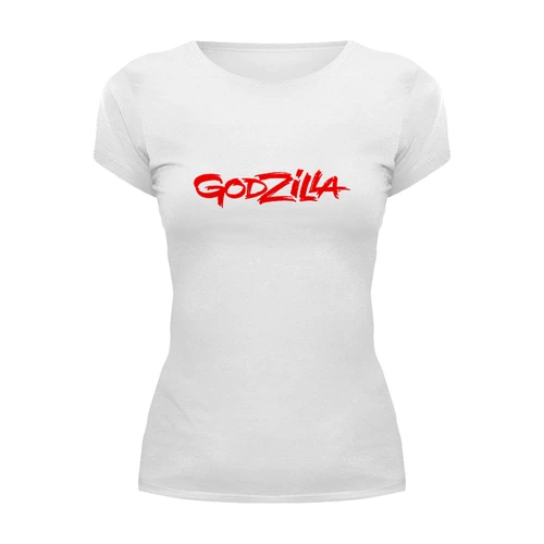Заказать женскую футболку в Москве. Футболка базовая Godzilla от THE_NISE  - готовые дизайны и нанесение принтов.