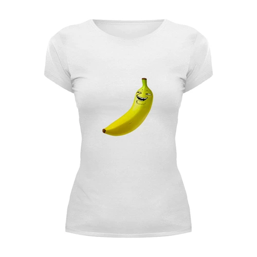 Заказать женскую футболку в Москве. Футболка базовая Банан от THE_NISE  - готовые дизайны и нанесение принтов.