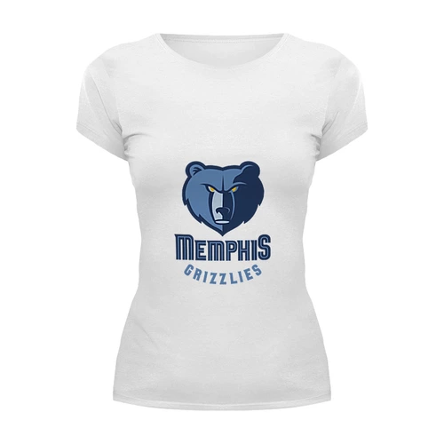 Заказать женскую футболку в Москве. Футболка базовая Memphis Grizzlies от BURNSHIRTS - готовые дизайны и нанесение принтов.