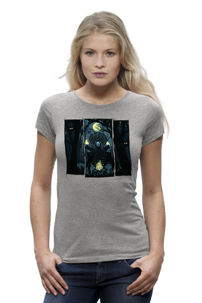 Заказать женскую футболку в Москве. Футболка базовая God of Hellfire от oneredfoxstore@gmail.com - готовые дизайны и нанесение принтов.