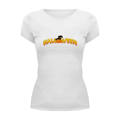Заказать женскую футболку в Москве. Футболка базовая Halloween от THE_NISE  - готовые дизайны и нанесение принтов.