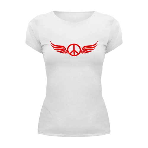 Заказать женскую футболку в Москве. Футболка базовая Символ мира от THE_NISE  - готовые дизайны и нанесение принтов.