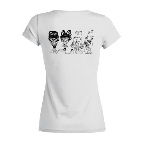 Заказать женскую футболку в Москве. Футболка базовая Монстрики 2 от mashrooms - готовые дизайны и нанесение принтов.