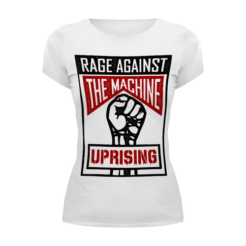 Заказать женскую футболку в Москве. Футболка базовая Rage Against the Machine от geekbox - готовые дизайны и нанесение принтов.