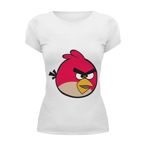 Заказать женскую футболку в Москве. Футболка базовая Angry Birbs от тинейджер - готовые дизайны и нанесение принтов.