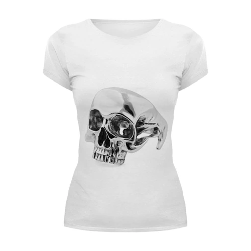 Заказать женскую футболку в Москве. Футболка базовая Skull - 24 от Vladec11 - готовые дизайны и нанесение принтов.