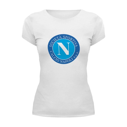 Заказать женскую футболку в Москве. Футболка базовая Calcio Napoli от THE_NISE  - готовые дизайны и нанесение принтов.