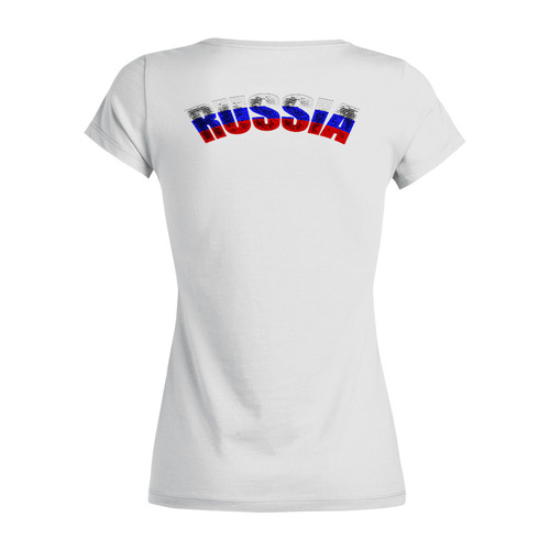 Заказать женскую футболку в Москве. Футболка базовая ☆Russia vs United States☆ от balden - готовые дизайны и нанесение принтов.